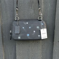 NWT COACH Carrier Phone Crossbody in Shooting Star Print Style CE616.