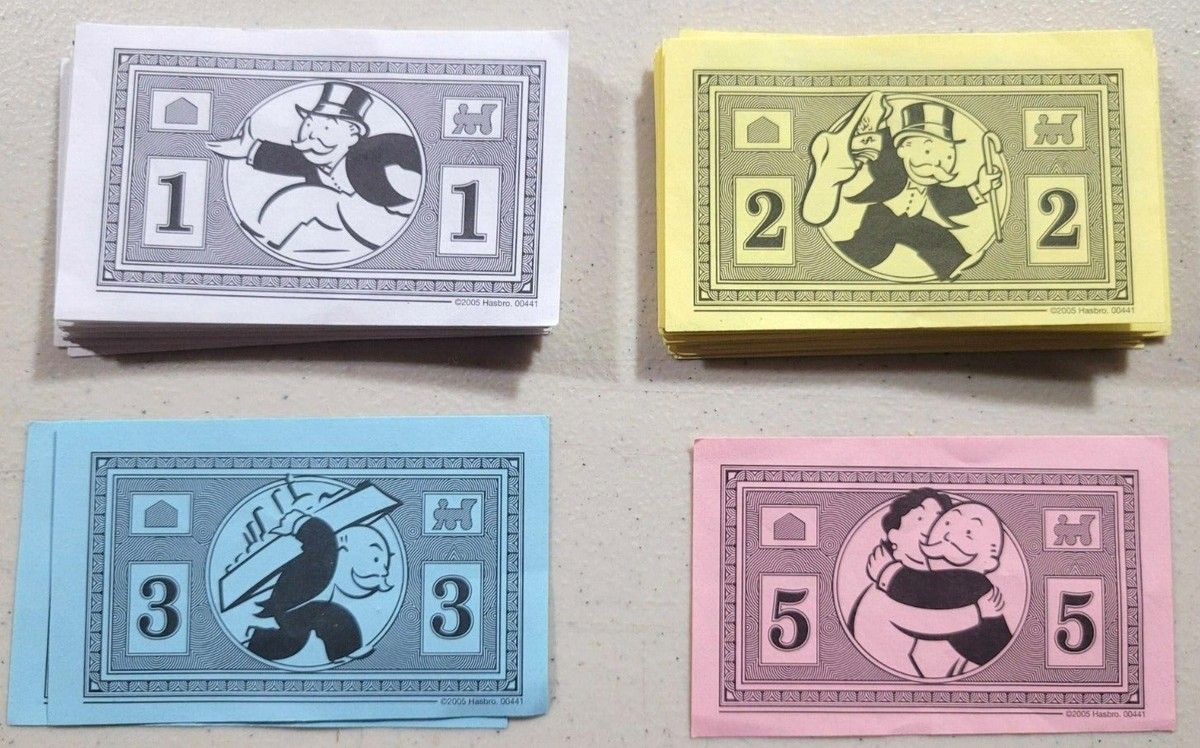 Vintage Monopoly JR Board Game Replacement Money Cash