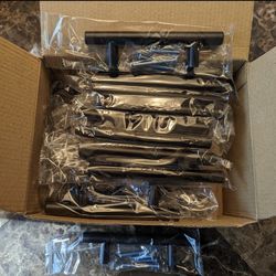 Brand New  Black 6” or 8” For Kitchen Bathrooms Laundry  Cabinets Pulls Matte Black Stainless Steel Screws Included