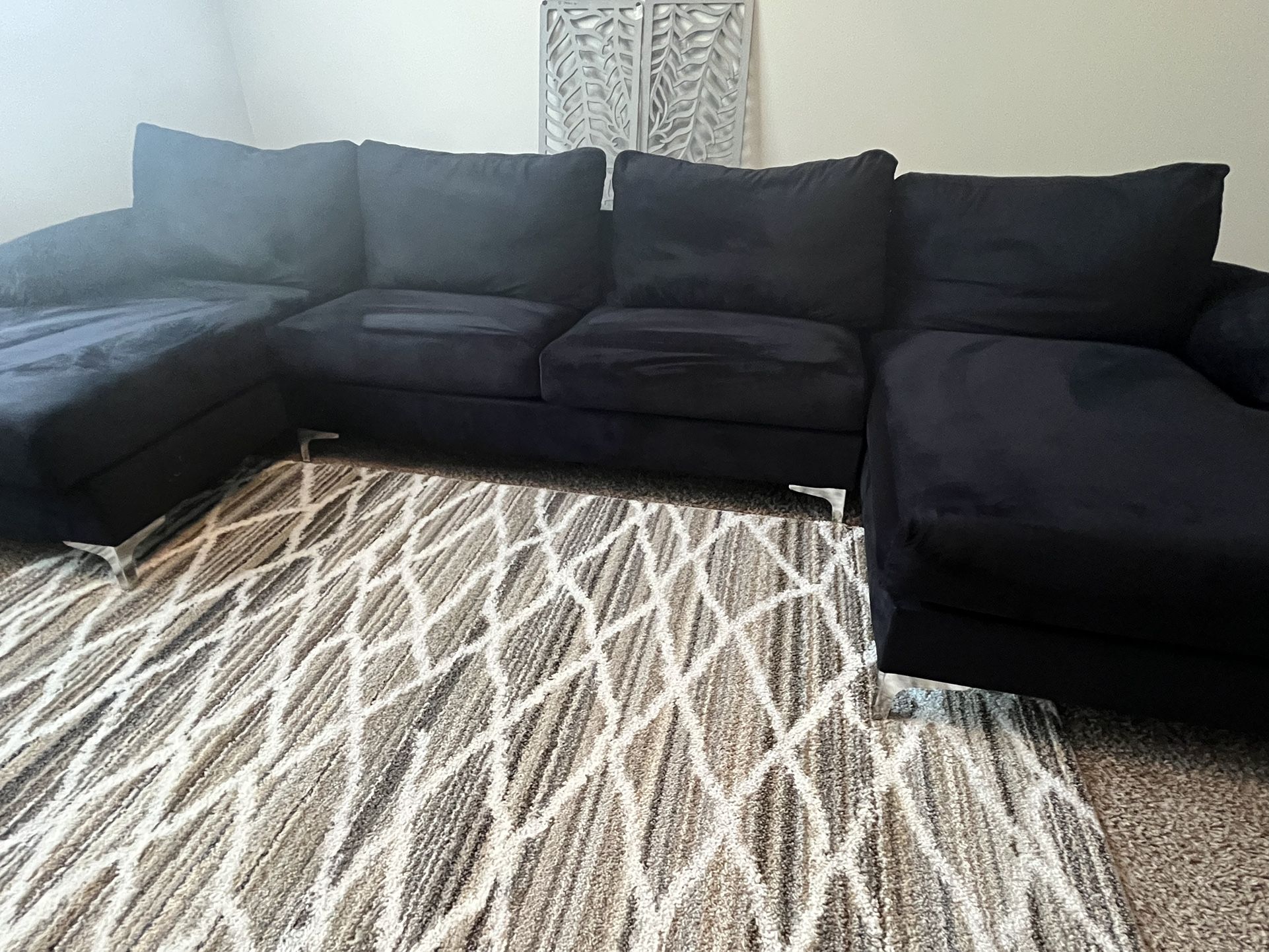Black Suade Couch 