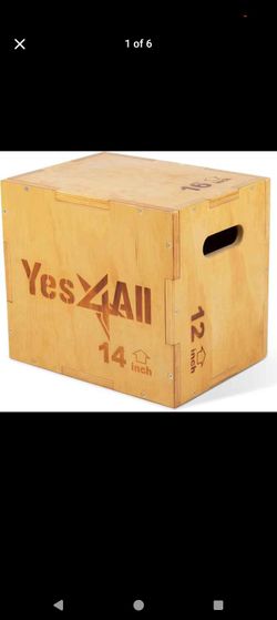 Yes4All Plyo Box, 3-in-1 Wooden Box Jump for Home Gym, Lunges, Squats, Dips