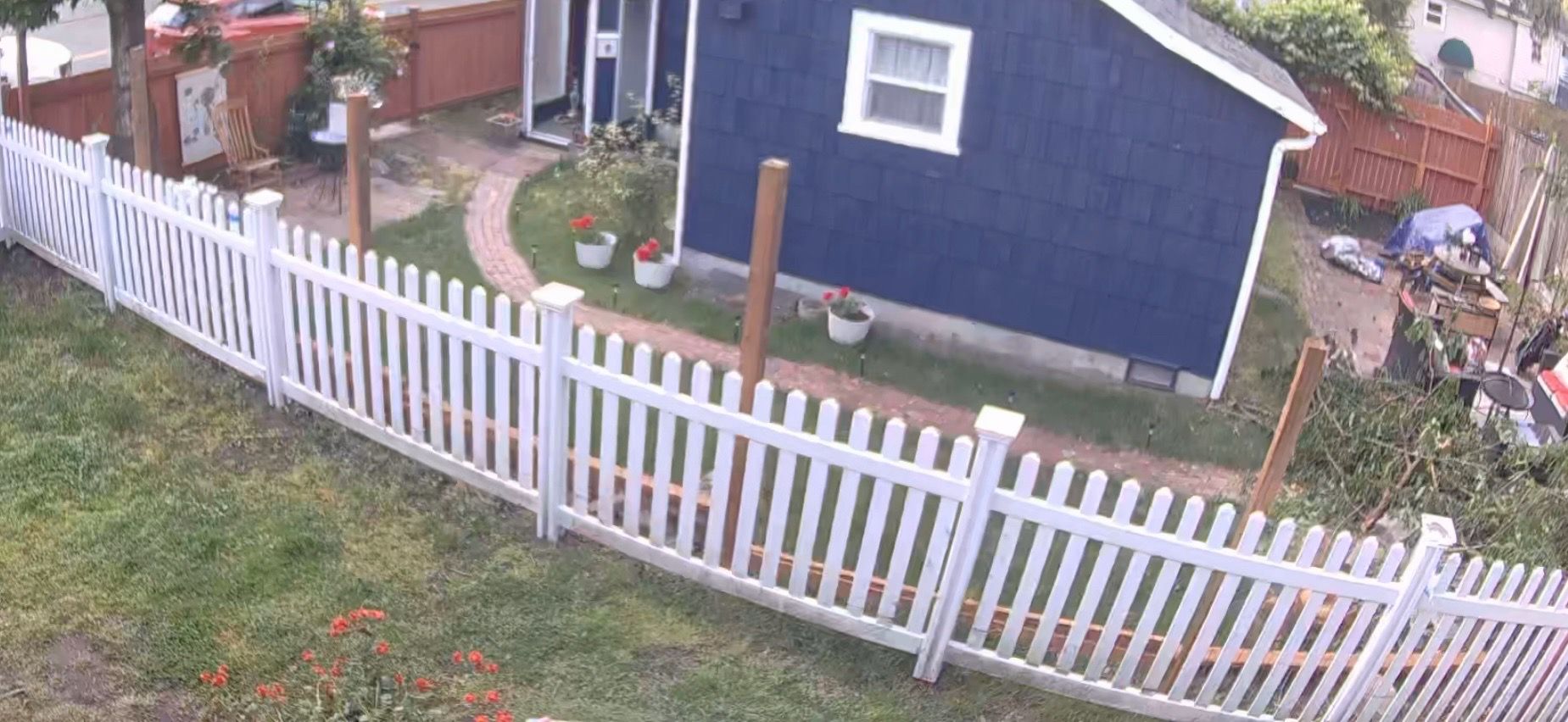 White Vinyl Fence approx. 40ft