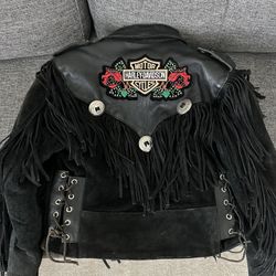 Girls Leather motorcycle Jacket Harley Davidson