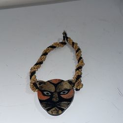 Lee Sands tiger head necklace