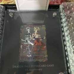 Dragon Ball Z Super TCG Pure Silver 5th Anniversary Goku Frieza Card 