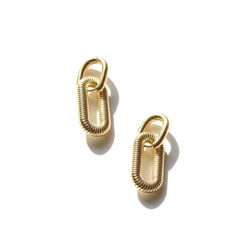 14K Gold Filled Paper Chain Earrings 