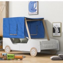 Car Bed - Twin + Green Tea Memory Foam Mattress