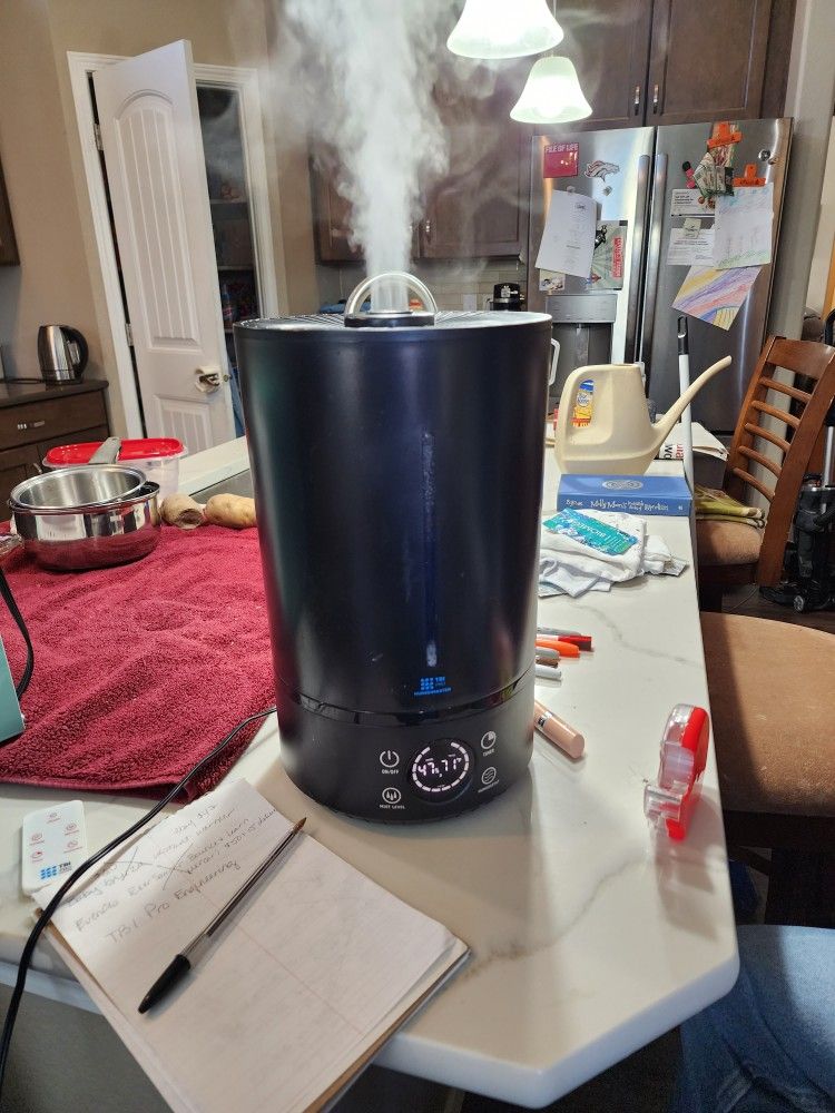 TBI PRO Humidimaster 6L Ultrasonic Humidifier With Top Filler Black
