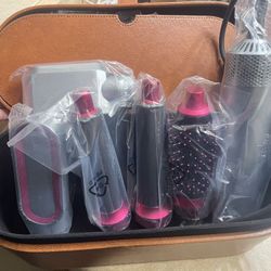 New 5-in-1 Hair Dryer Hot Comb Set Professional Curling Iron Hair Straightener Styling Tool