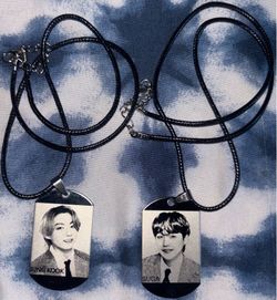 BTS Dogtag Necklace Members Suga & Jungkook
