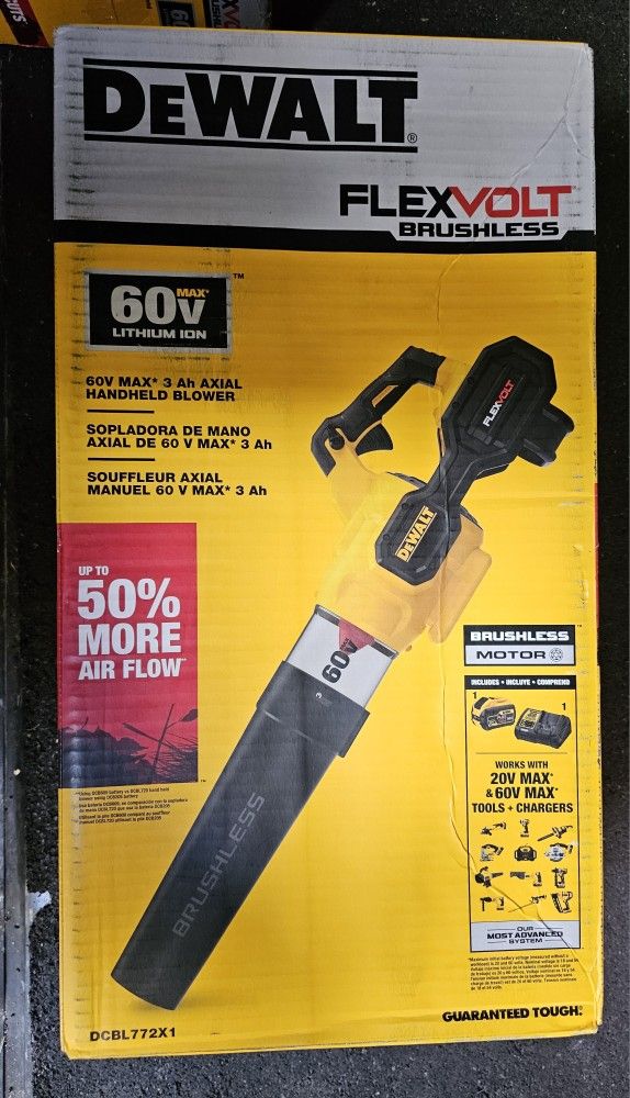 Dewalt 60Volt Flexvolt Brushless Cordless Battery Powered Blower Kit