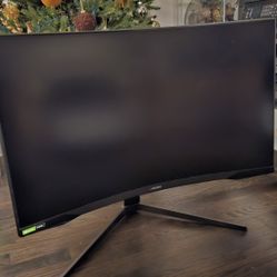 SAMSUNG 32” Odyssey G7 Series WQHD (2560x1440) Curved Gaming Monitor, 240Hz, 1ms, HDMI, G-Sync