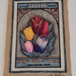 Tulips Resin Wall Plaque