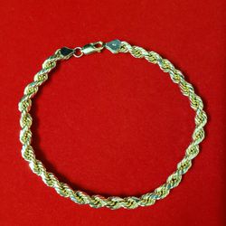 10kt Gold Rope Design Bracelet/Anklet 