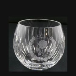 Stuart Crystal Diana Princess of Wales , England's Rose 3 1/2 roseBowl