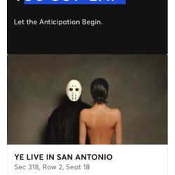 Ye Ticket To Alamo Dome 