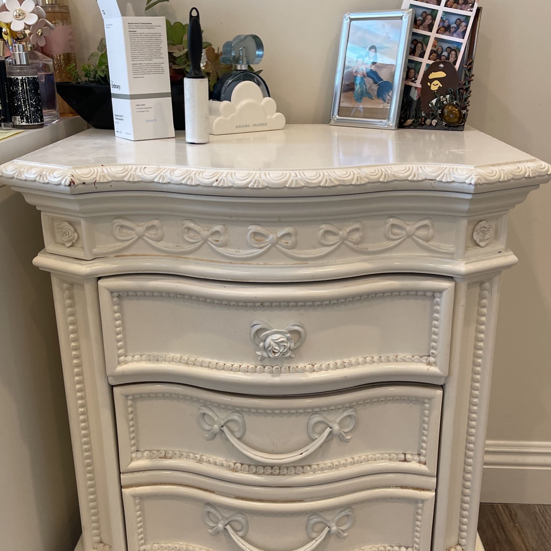 disney princess 3 drawer dresser Disney Princess Sparkle White 3 Drawer Nightstand