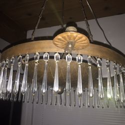Metal & Crystal Chandelier 