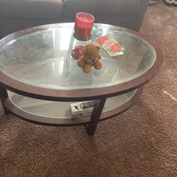 2 Glass Tables 