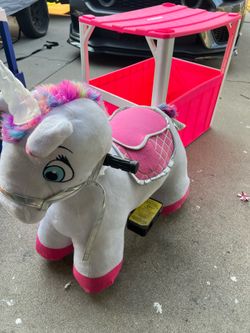 Ride on paw patrol and unicorn 2 of them