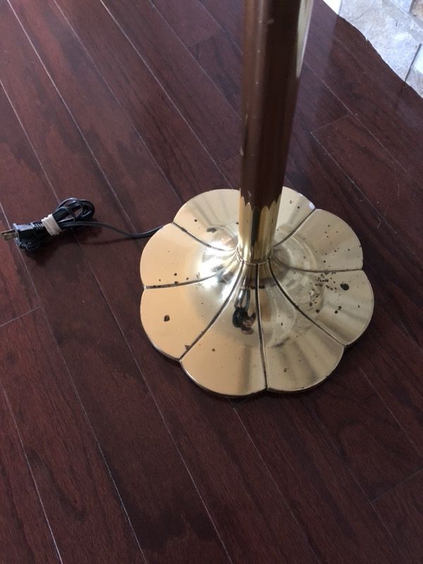 Solid Brass Vintage Mid Century Stiffel Lilly Lotus Torchiere Floor Lamp (model 2006)