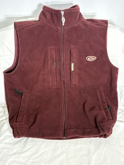 Drake Men's Maroon heavy fleece Windproof Layering Vest, Size S 