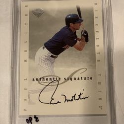 1996 Leaf Authentic Signatures Paul Molitor 