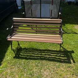 antique garden bench