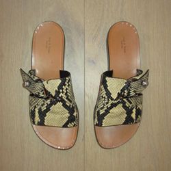 Rag & Bone snakeskin slide sandals
