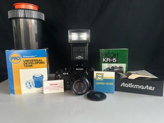 35mm Ricoh KR-5 Camera with Accessories