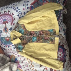 Golf Le fleur floral Tapestry Work Jacket