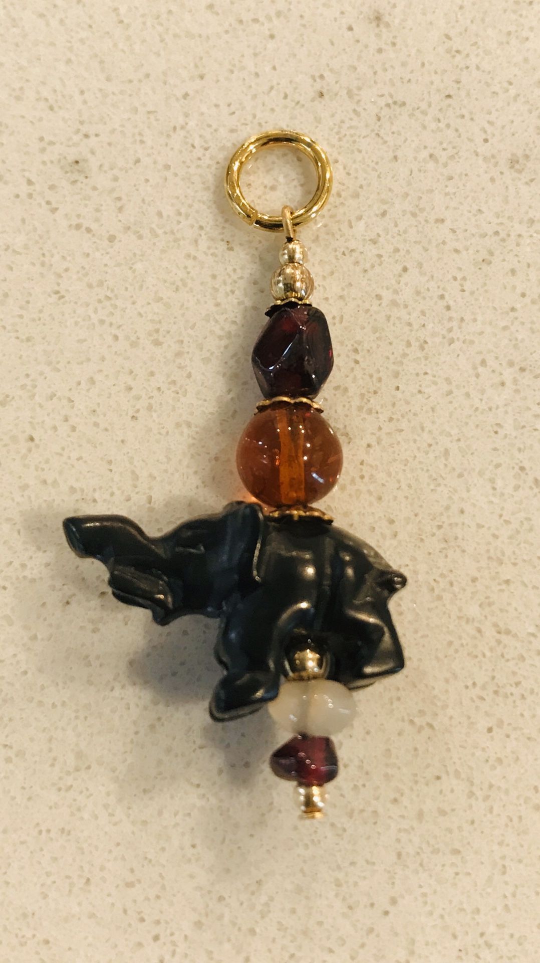 Black Onyx Elephant Pendant