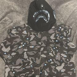 Bape Space Camo Shark Full Zip Hoodie Black L