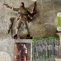 19 Xbox One Games And Statue 