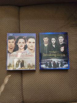 The Twilight Breaking Dawn Part 1&2 Bluray Movies 