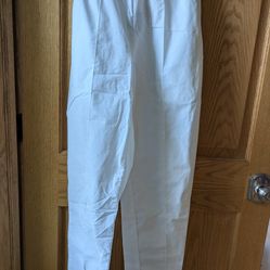 Women's Crest Brand Scrub Pants White