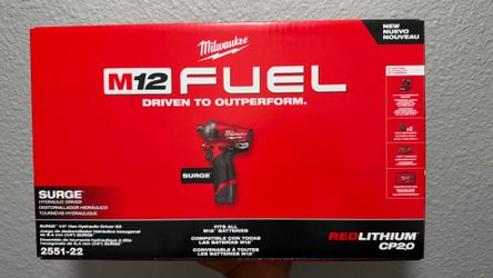 Milwaukee M12 1/4" Hydraulic Driver kit Surge Fuel