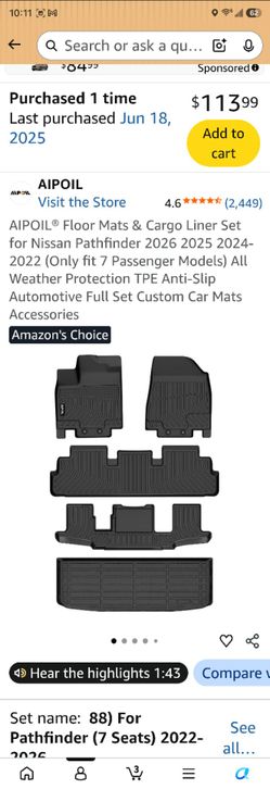 Nissan Pathfinder Matts