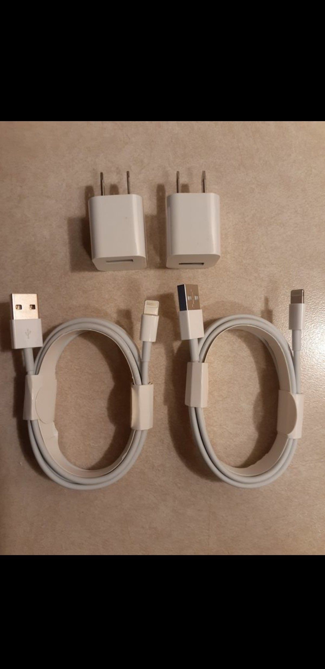 Two 6FT iPhone Chargers & Two Wall Adapters