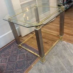Cool Metal And Glass Side Table 
