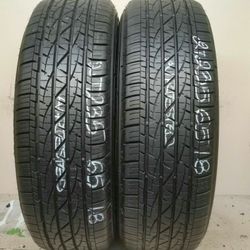 2 Tires 235 65 18 Firestone Destination LE2 like new no repairs