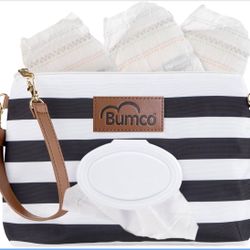 Bumco Diaper Clutch - Portable Wipes Dispenser & Baby Travel Essential, Airtight Baby Wipes Dispenser, Refillable Wipes Container, Travel Baby Essenti