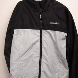 🧥 Eddie Bauer 2-in-1 Jacket (Shell + Fleece Liner) – Black / Gray – Kids