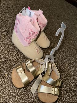 Baby Shoes Boots Are 9-12 months Sandals Are 3-6 Months