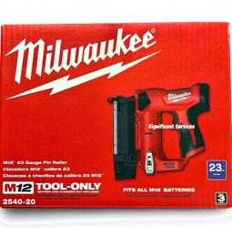 Milwaukee new 23 pin nailer