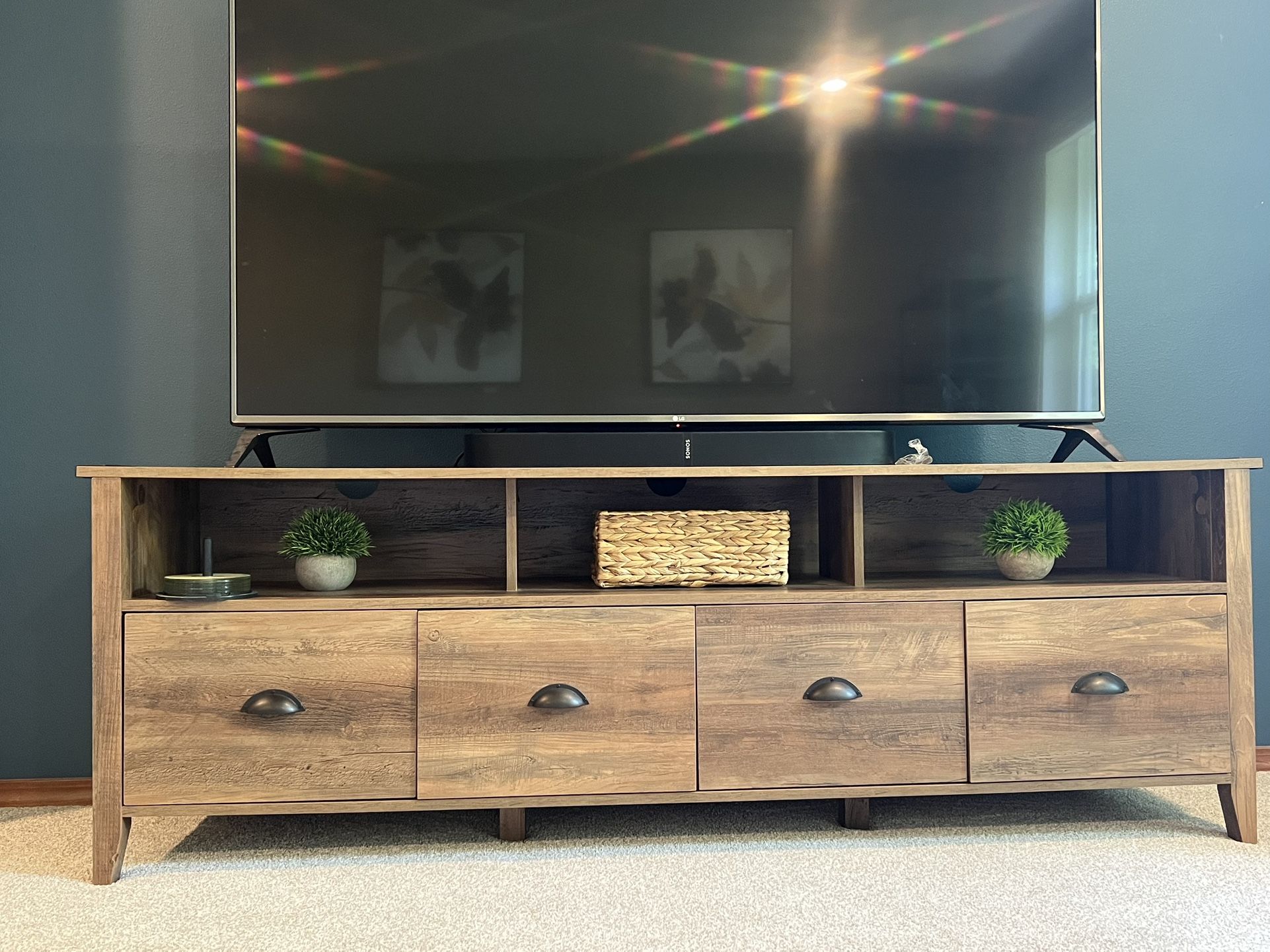 TV Console And Matching Bookcases
