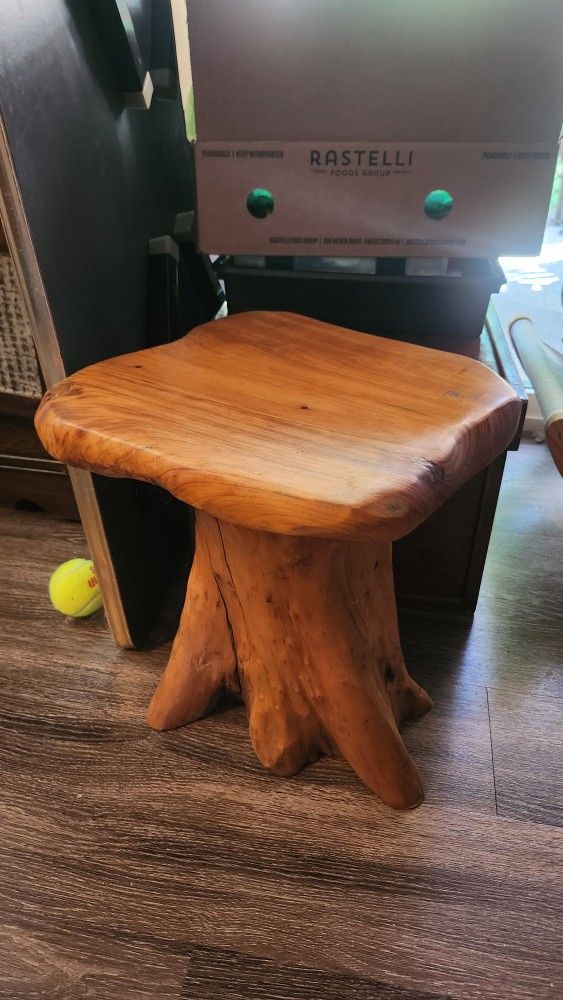 Cedar Root Tree Stump Stool Or Plant Stand