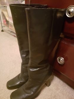 Black leather boots 7