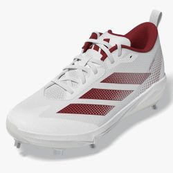 Brand New 2025 Adidas Womens Adizero Instinct 2.0 Fast pitch Softball Metal Cleats Size 9 White / Team Red - Retail $95