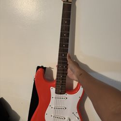 Red Fender Squire W Cable